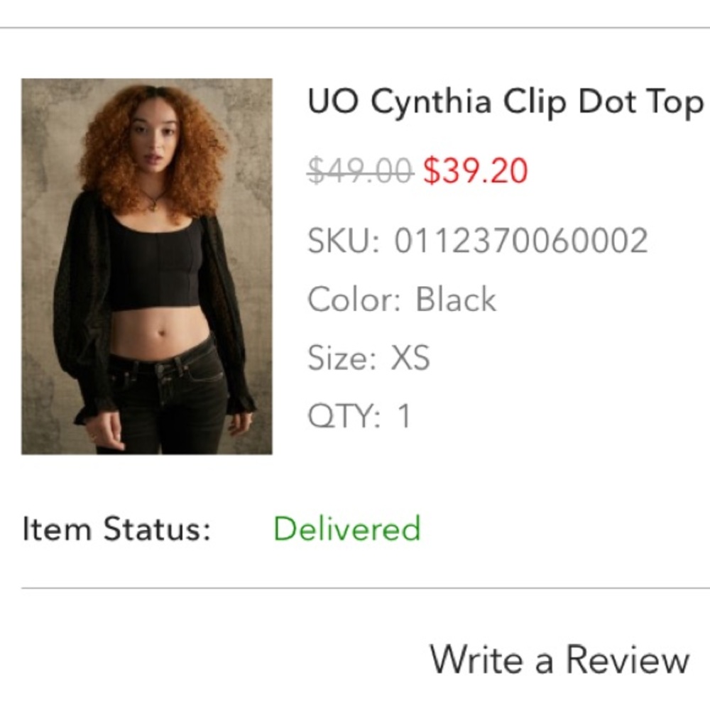 Urban Cynthia clip dot top
